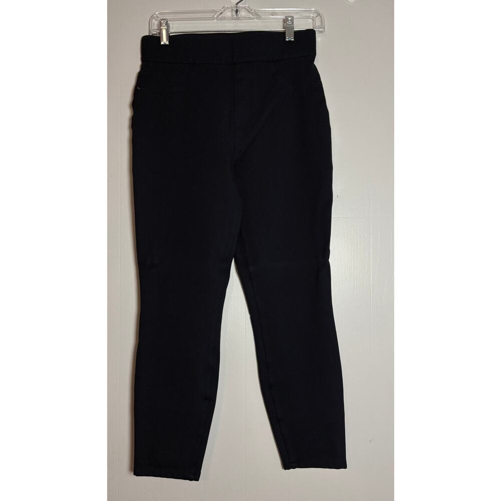 Spanx Medium Pull On Stretchy Straight Leg Ankle Black Jegging